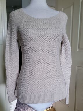 Women’s Cream Textured Knit Sweater